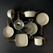 Carregar imagem no visualizador da galeria, Jogo de Panelas Linen Ceramic - Revestimento Cerâmico Antiaderente 8 Peças
