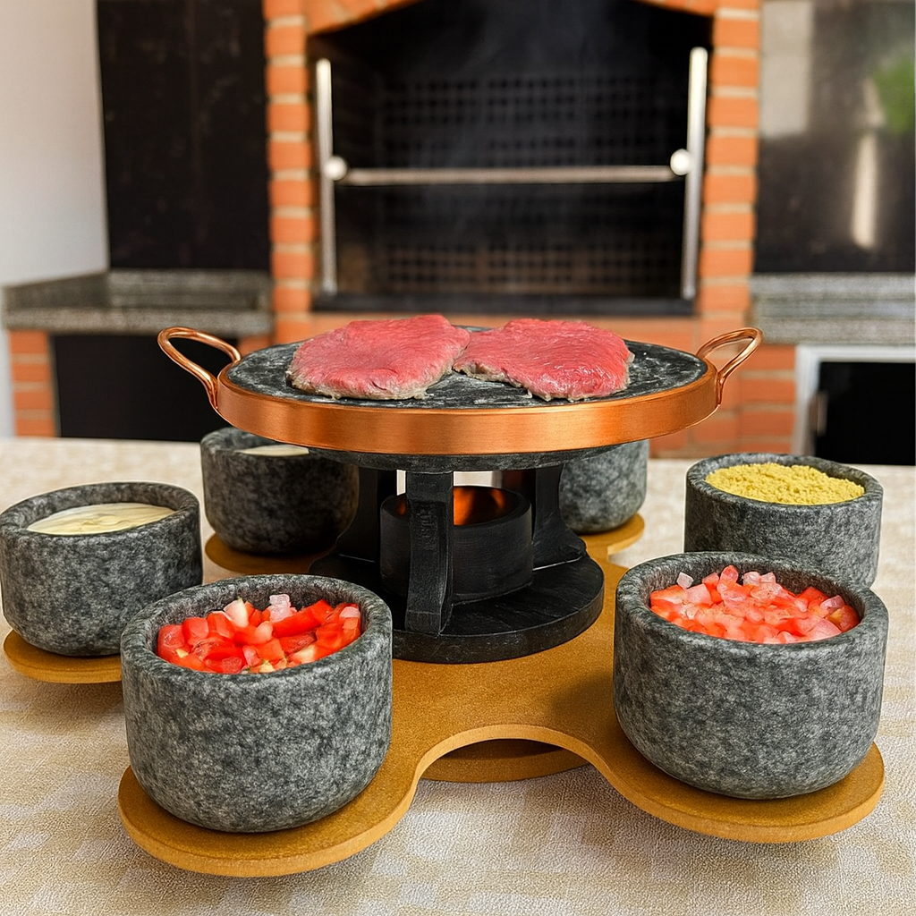 Jogo 9 Peças - Churrasco Giratório