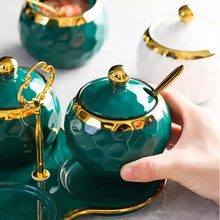 Carregar imagem no visualizador da galeria, Conjunto de Potes Cerâmica Açucareiro e Saleiro
