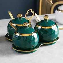 Carregar imagem no visualizador da galeria, Conjunto de Potes Cerâmica Açucareiro e Saleiro
