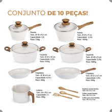 Carregar imagem no visualizador da galeria, Jogo De Panelas Antiaderente Cerâmica Mimo 10 Peças
