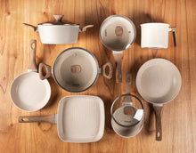 Carregar imagem no visualizador da galeria, Jogo de Panelas Linen Ceramic - Revestimento Cerâmico Antiaderente 8 Peças
